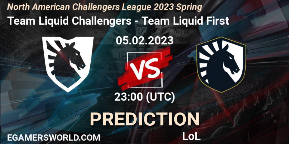 Team Liquid Challengers - Team Liquid First: прогноз. 05.02.23, LoL, NACL 2023 Spring - Group Stage