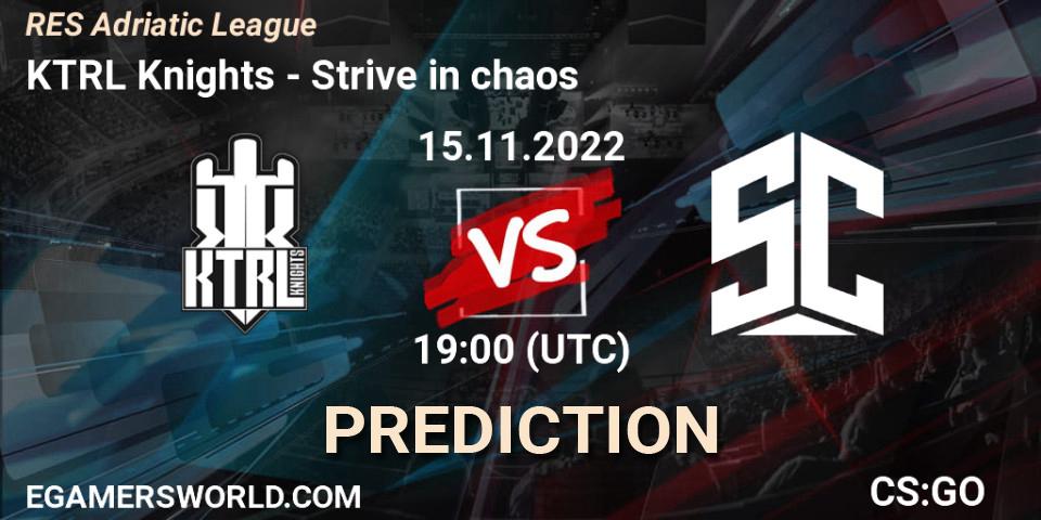 KTRL Knights - Strive in chaos: прогноз. 15.11.2022 at 19:00, Counter-Strike (CS2), RES Adriatic League