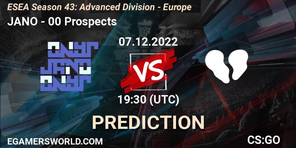 JANO - 00 Prospects: прогноз. 07.12.22, CS2 (CS:GO), ESEA Season 43: Advanced Division - Europe