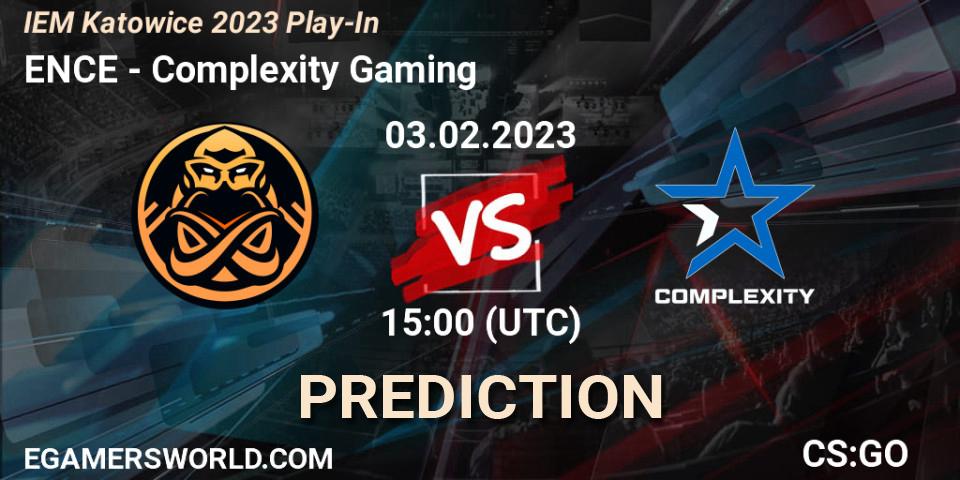 ENCE - Complexity Gaming: прогноз. 03.02.2023 at 18:30, Counter-Strike (CS2), IEM Katowice 2023 Play-In
