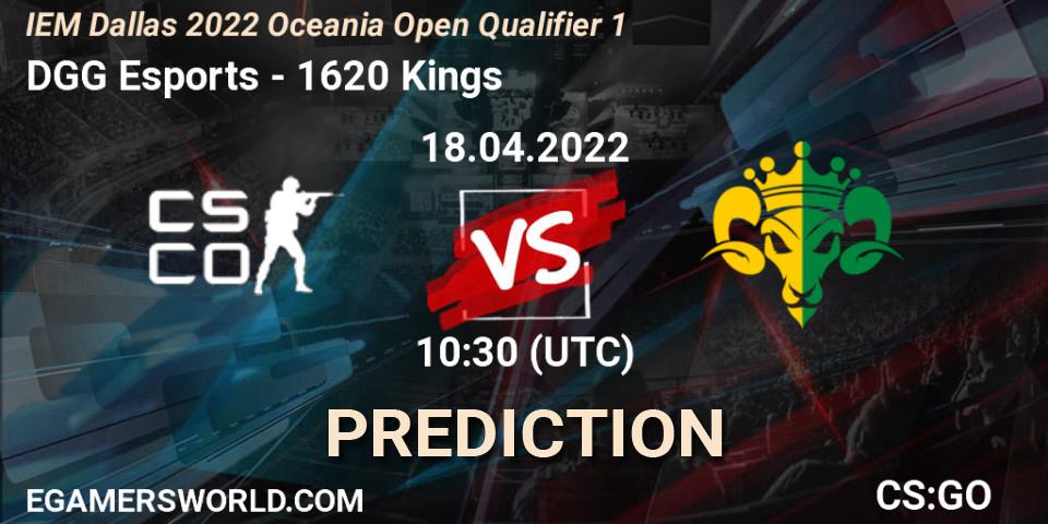 DGG Esports - 1620 Kings: прогноз. 18.04.2022 at 10:30, Counter-Strike (CS2), IEM Dallas 2022 Oceania Open Qualifier 1