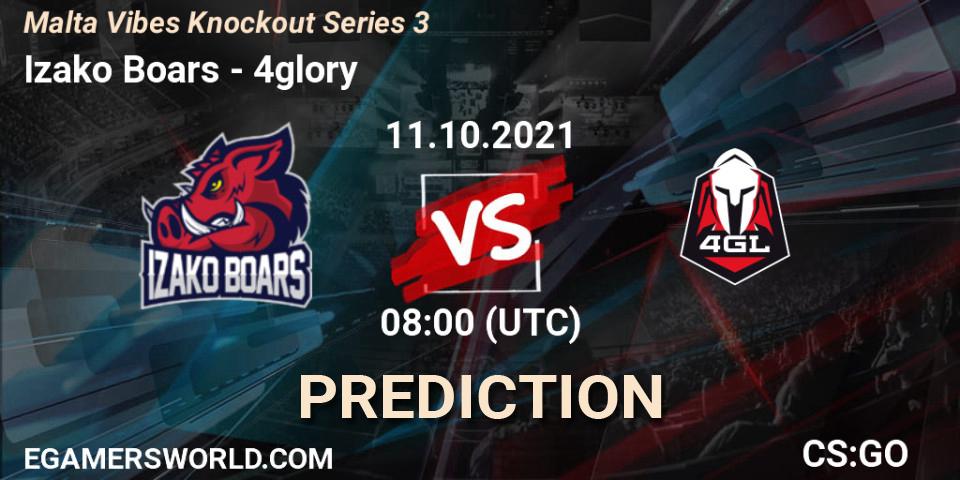 Izako Boars - 4glory: прогноз. 11.10.2021 at 08:00, Counter-Strike (CS2), Malta Vibes Knockout Series 3