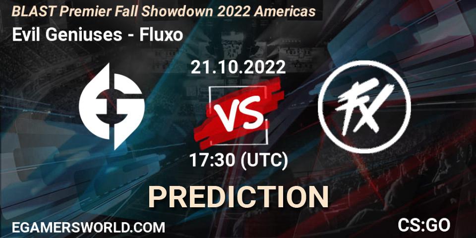 Evil Geniuses - Fluxo: прогноз. 21.10.2022 at 18:20, Counter-Strike (CS2), BLAST Premier Fall Showdown 2022 Americas