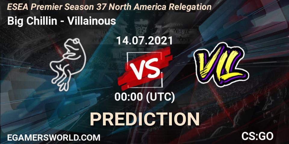 Big Chillin - Villainous: прогноз. 14.07.2021 at 00:00, Counter-Strike (CS2), ESEA Premier Season 37 North America Relegation