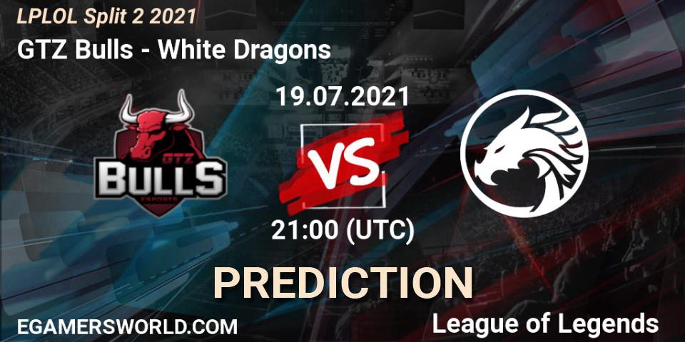 GTZ Bulls - White Dragons: прогноз. 19.07.2021 at 21:10, LoL, LPLOL Split 2 2021