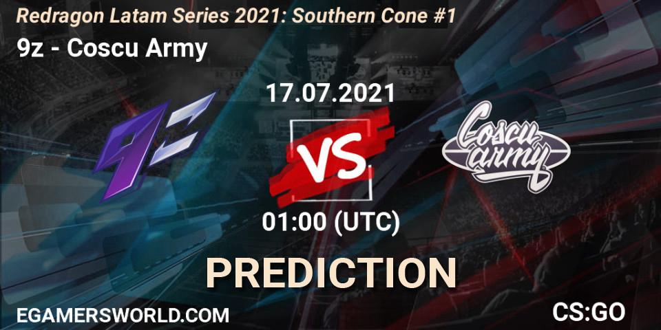 9z - Coscu Army: прогноз. 16.07.2021 at 22:10, Counter-Strike (CS2), Redragon Latam Series 2021: Southern Cone #1