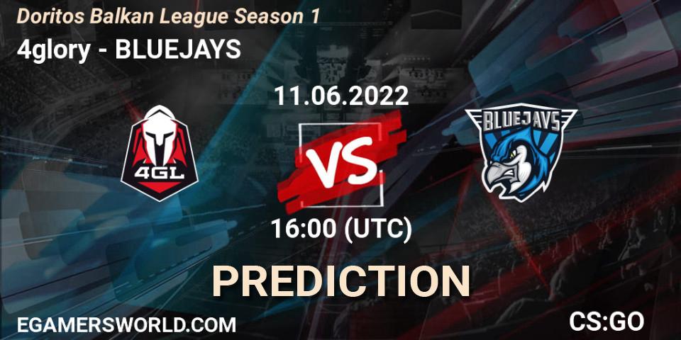 4glory - BLUEJAYS: прогноз. 11.06.2022 at 18:20, Counter-Strike (CS2), Doritos Balkan League Season 1