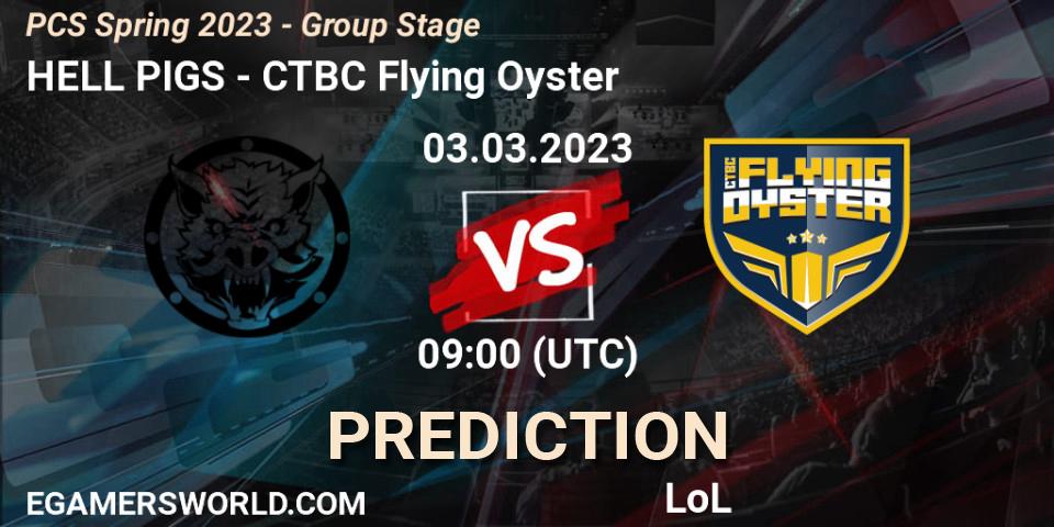 HELL PIGS - CTBC Flying Oyster: прогноз. 05.02.23, LoL, PCS Spring 2023 - Group Stage