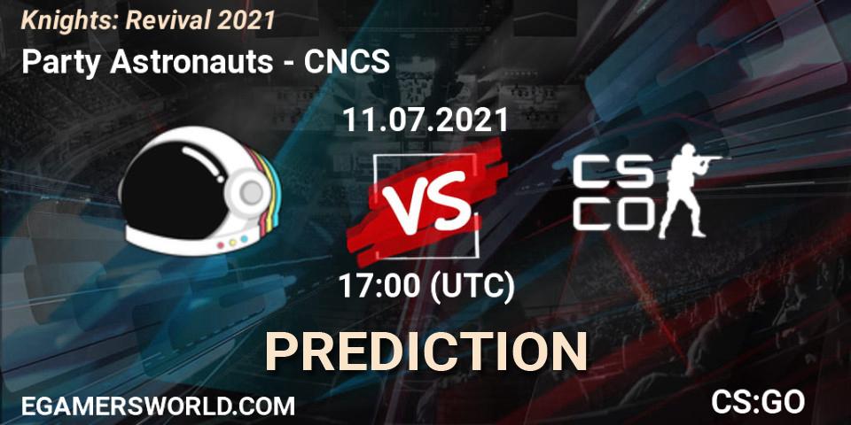 Party Astronauts - CNCS: прогноз. 11.07.2021 at 17:00, Counter-Strike (CS2), Knights: Revival Tournament