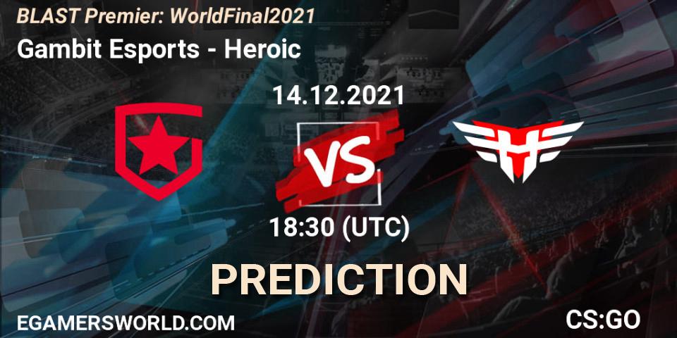 Gambit Esports - Heroic: прогноз. 14.12.21, CS2 (CS:GO), BLAST Premier: World Final 2021