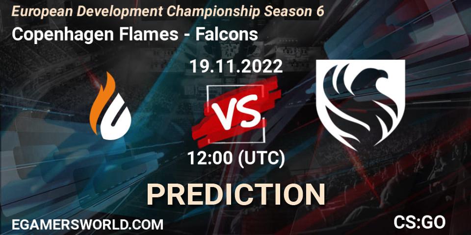 Copenhagen Flames - Falcons: прогноз. 19.11.2022 at 12:00, Counter-Strike (CS2), European Development Championship Season 6