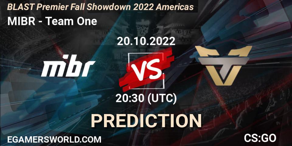 MIBR - Team One: прогноз. 20.10.22, CS2 (CS:GO), BLAST Premier Fall Showdown 2022 Americas