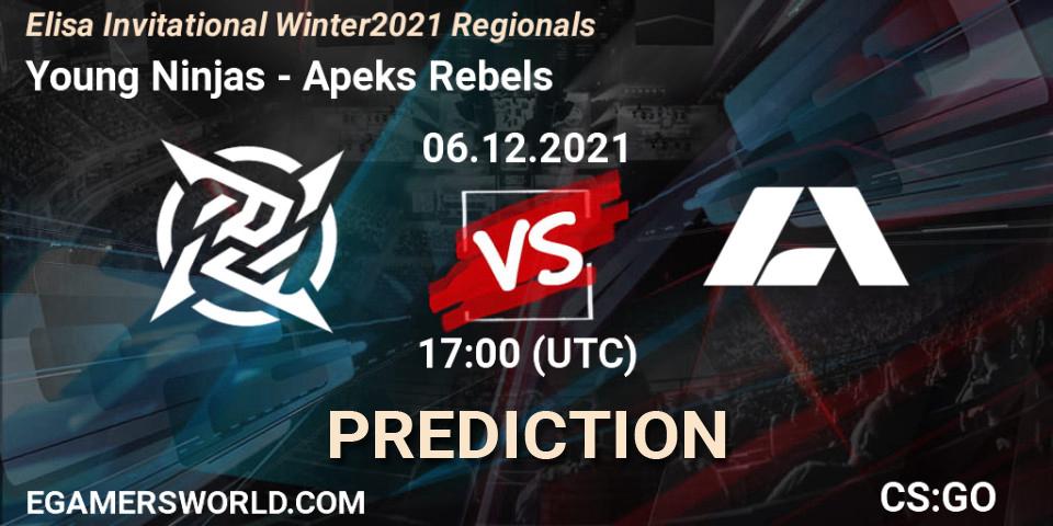 Young Ninjas - Apeks Rebels: прогноз. 06.12.2021 at 17:35, Counter-Strike (CS2), Elisa Invitational Winter 2021 Regionals