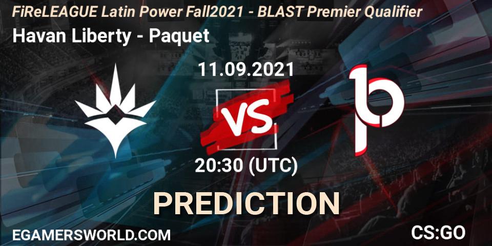 Havan Liberty - Paquetá: прогноз. 11.09.2021 at 21:00, Counter-Strike (CS2), FiReLEAGUE Latin Power Fall 2021 - BLAST Premier Qualifier