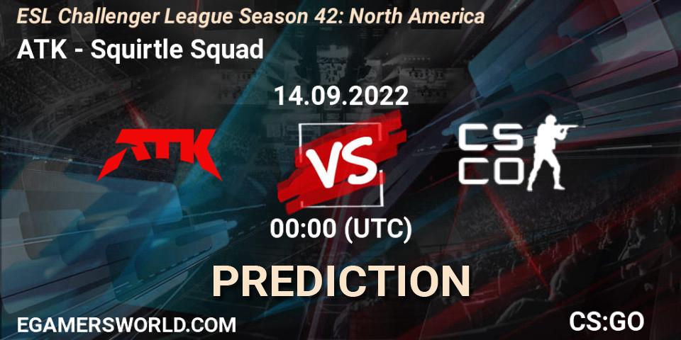 ATK - Squirtle Squad: прогноз. 14.09.2022 at 00:00, Counter-Strike (CS2), ESL Challenger League Season 42: North America