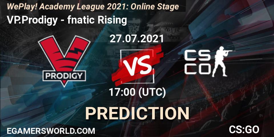 VP.Prodigy - fnatic Rising: прогноз. 27.07.2021 at 16:00, Counter-Strike (CS2), WePlay Academy League Season 1: Online Stage