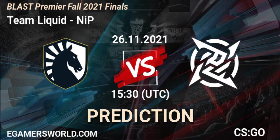 Team Liquid - NiP: прогноз. 26.11.2021 at 15:40, Counter-Strike (CS2), BLAST Premier Fall 2021 Finals