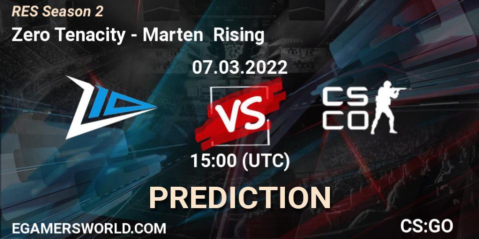 Zero Tenacity - Marten Rising: прогноз. 07.03.2022 at 15:00, Counter-Strike (CS2), RES Season 2