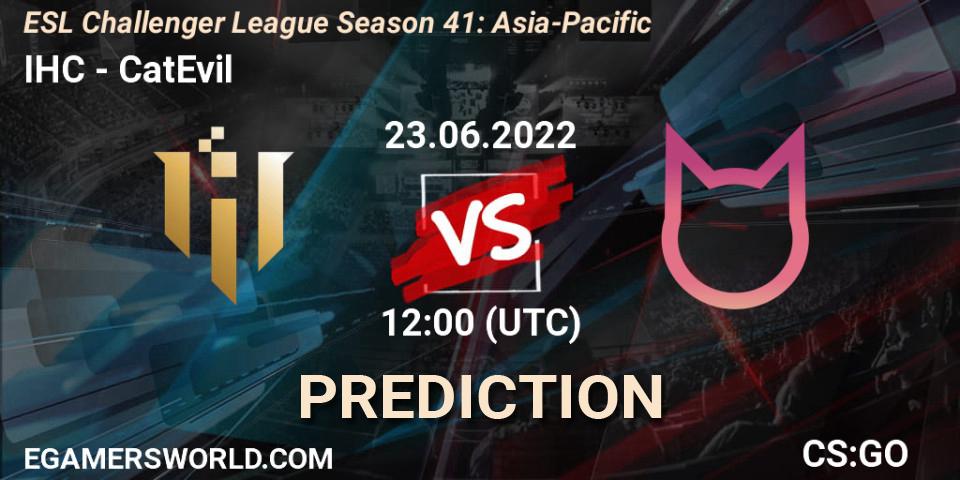 IHC - CatEvil: прогноз. 23.06.2022 at 12:00, Counter-Strike (CS2), ESL Challenger League Season 41: Asia-Pacific