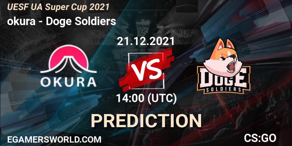 okura - Doge Soldiers: прогноз. 21.12.2021 at 14:00, Counter-Strike (CS2), UESF Ukrainian Super Cup 2021