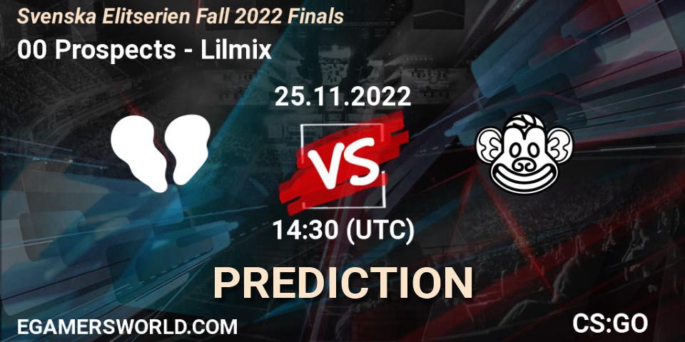 00 Prospects - Lilmix: прогноз. 25.11.22, CS2 (CS:GO), Svenska Elitserien Fall 2022