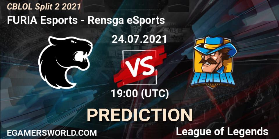 FURIA Esports - Rensga eSports: прогноз. 24.07.2021 at 18:00, LoL, CBLOL Split 2 2021