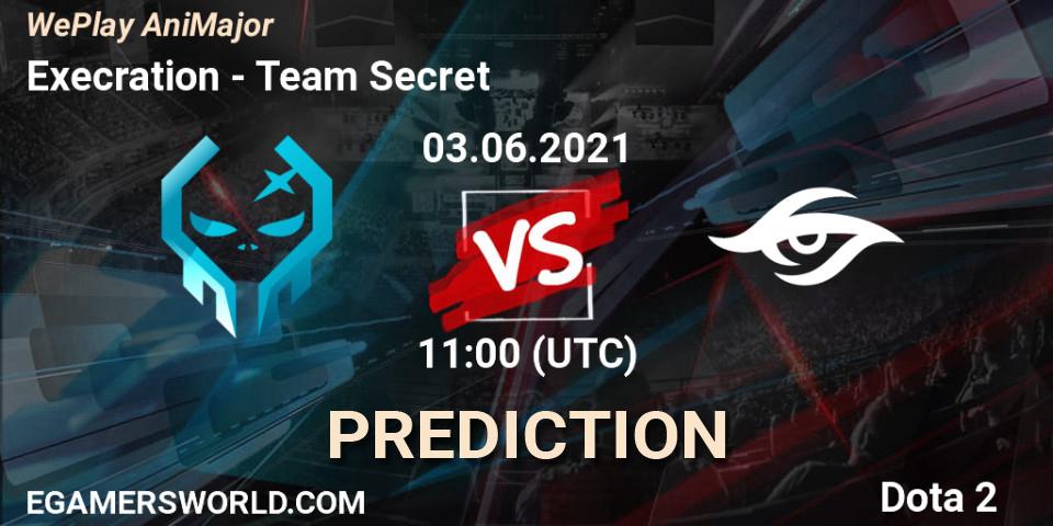 Execration - Team Secret: прогноз. 03.06.2021 at 11:01, Dota 2, WePlay AniMajor 2021