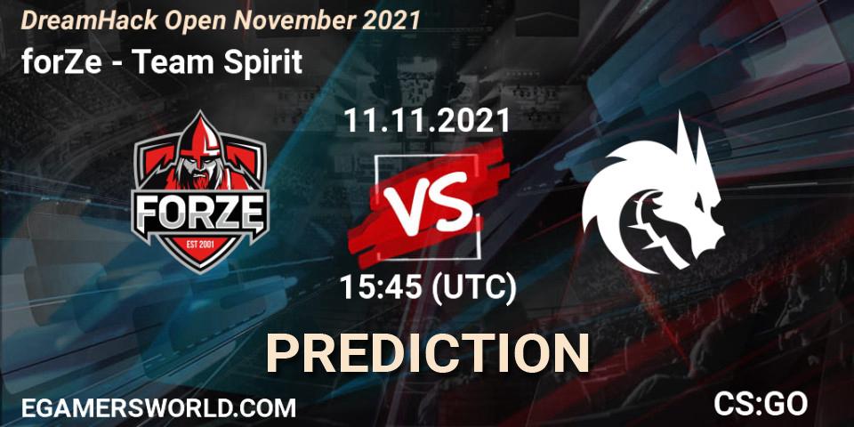 forZe - Team Spirit: прогноз. 11.11.21, CS2 (CS:GO), DreamHack Open November 2021