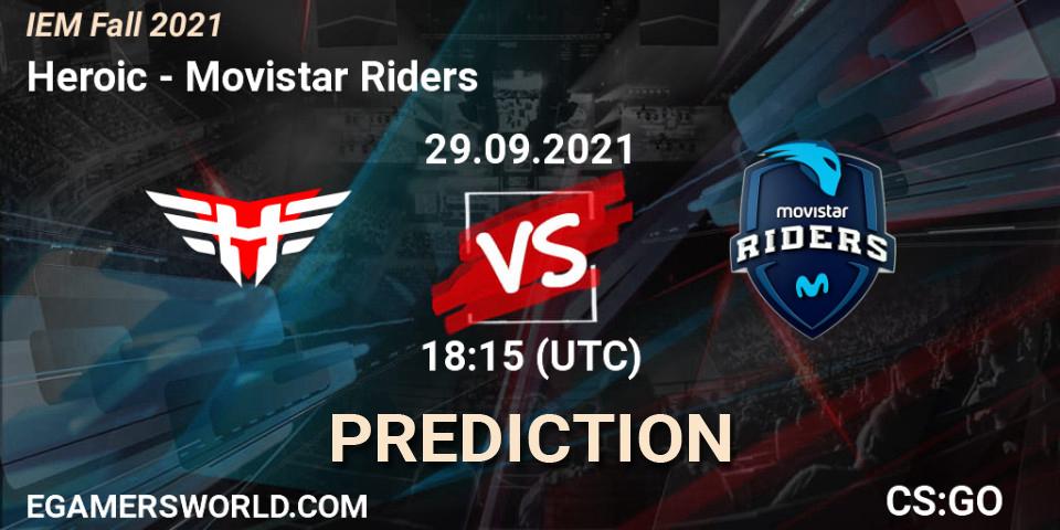 Heroic - Movistar Riders: прогноз. 29.09.2021 at 19:00, Counter-Strike (CS2), IEM Fall 2021: Europe RMR