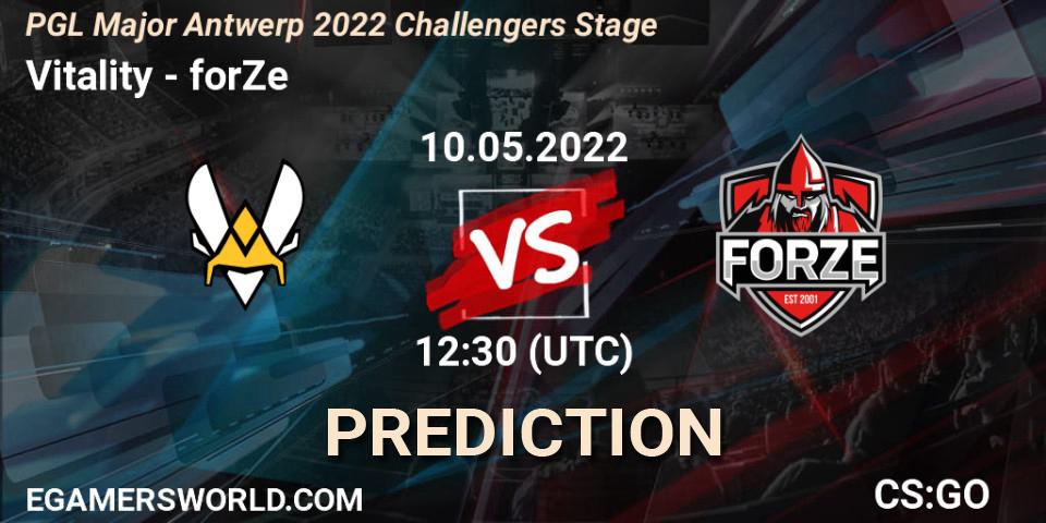 Vitality - forZe: прогноз. 10.05.2022 at 12:55, Counter-Strike (CS2), PGL Major Antwerp 2022 Challengers Stage
