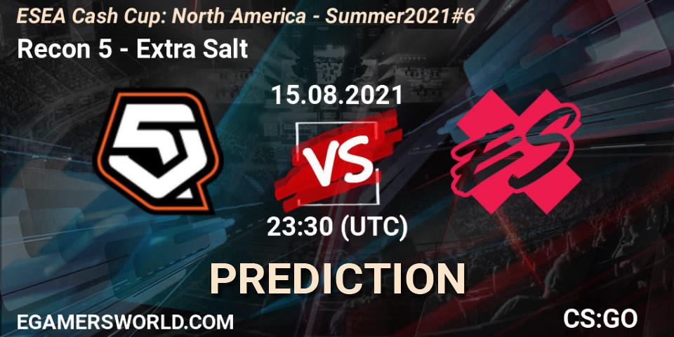Recon 5 - Extra Salt: прогноз. 15.08.21, CS2 (CS:GO), ESEA Cash Cup: North America - Summer 2021 #6