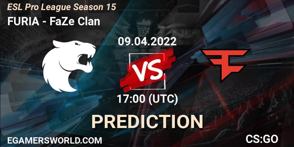 FURIA - FaZe Clan: прогноз. 09.04.2022 at 17:00, Counter-Strike (CS2), ESL Pro League Season 15