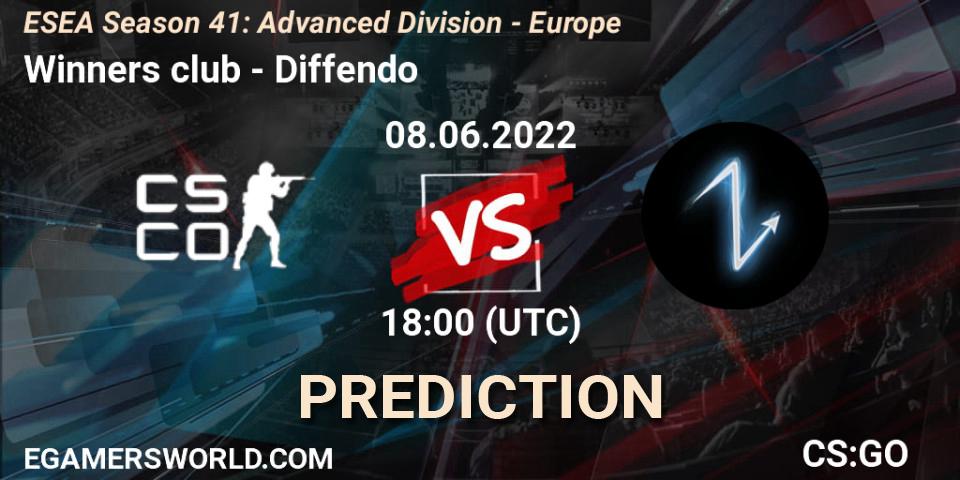 Winners club - Diffendo: прогноз. 10.06.2022 at 17:00, Counter-Strike (CS2), ESEA Season 41: Advanced Division - Europe
