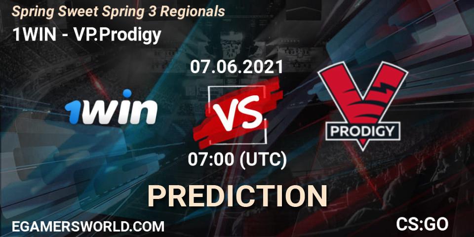 1WIN - VP.Prodigy: прогноз. 07.06.2021 at 07:00, Counter-Strike (CS2), Spring Sweet Spring 3 Regionals