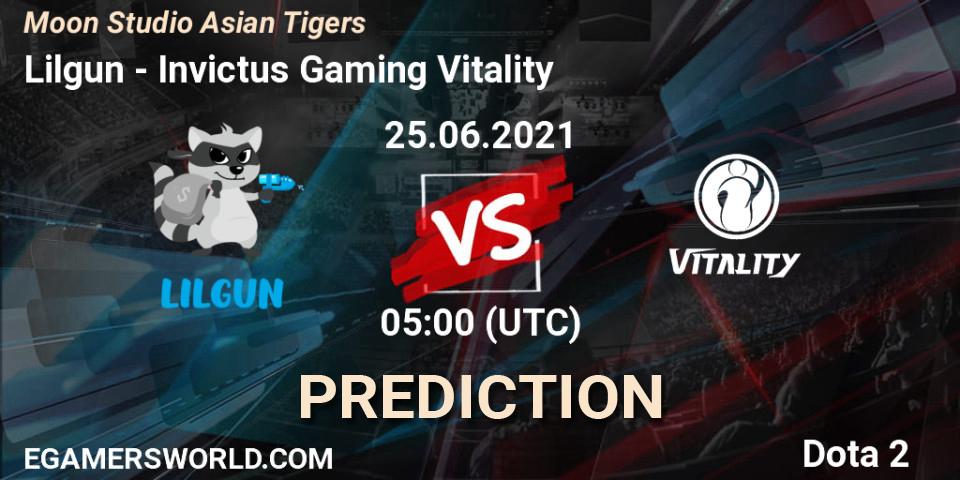 Lilgun - Invictus Gaming Vitality: прогноз. 25.06.2021 at 05:11, Dota 2, Moon Studio Asian Tigers