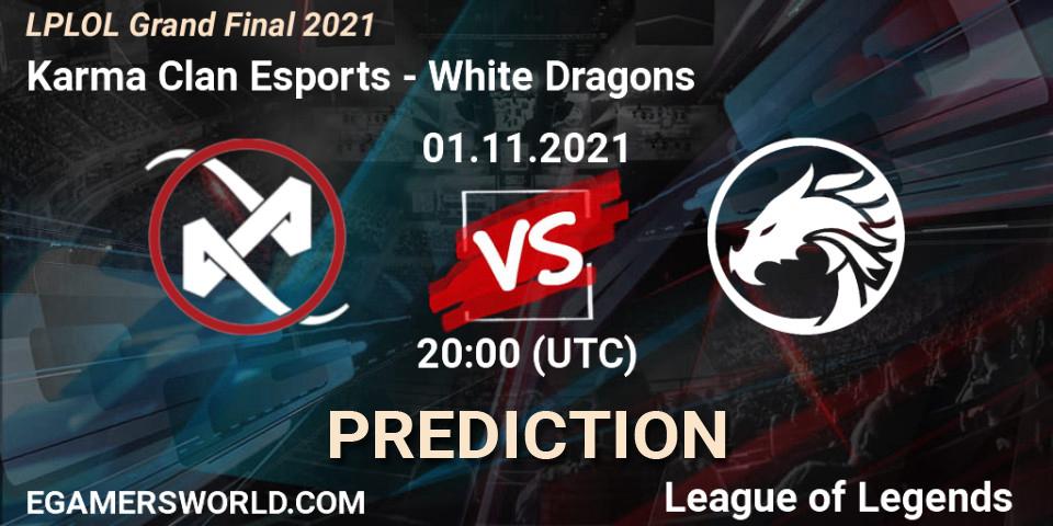 Karma Clan Esports - White Dragons: прогноз. 01.11.2021 at 20:00, LoL, LPLOL Grand Final 2021