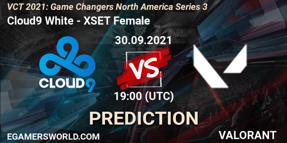 Cloud9 White - XSET Female: прогноз. 30.09.2021 at 21:30, VALORANT, VCT 2021: Game Changers North America Series 3
