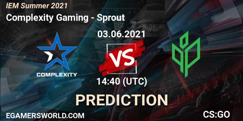 Complexity Gaming - Sprout: прогноз. 03.06.2021 at 14:45, Counter-Strike (CS2), IEM Summer 2021