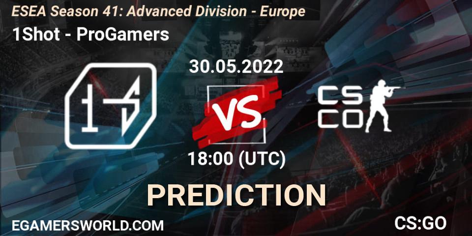 1Shot - ProGamers: прогноз. 30.05.2022 at 18:00, Counter-Strike (CS2), ESEA Season 41: Advanced Division - Europe