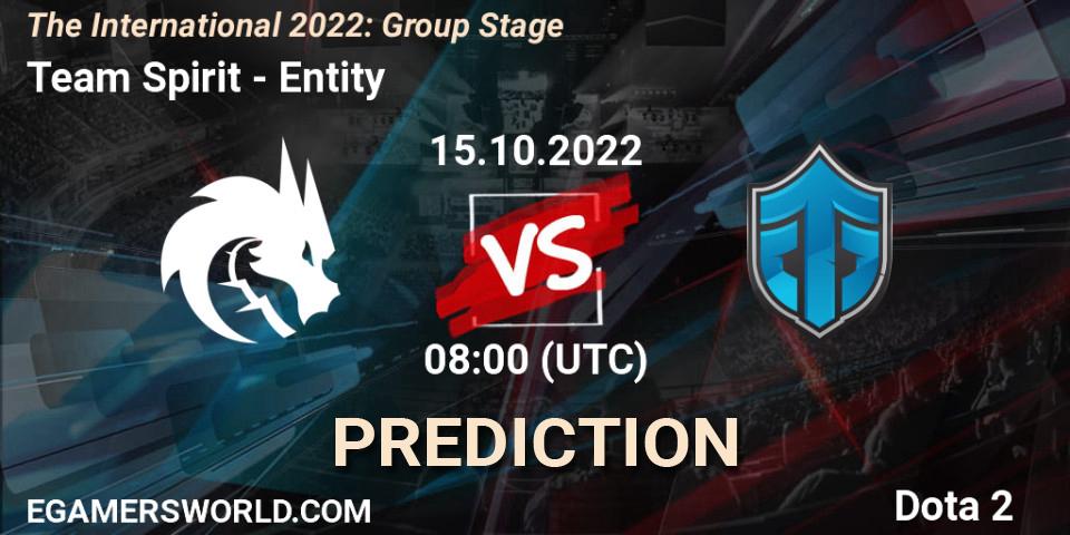 Team Spirit - Entity: прогноз. 15.10.2022 at 08:55, Dota 2, The International 2022: Group Stage