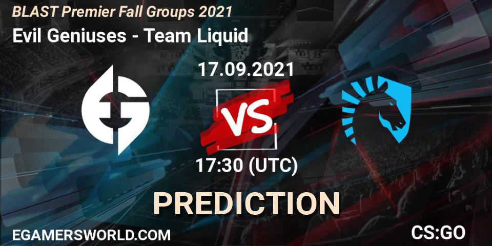Evil Geniuses - Team Liquid: прогноз. 17.09.2021 at 17:30, Counter-Strike (CS2), BLAST Premier Fall Groups 2021