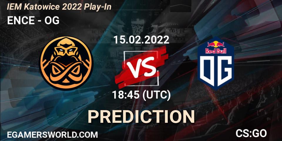 ENCE - OG: прогноз. 15.02.2022 at 18:45, Counter-Strike (CS2), IEM Katowice 2022 Play-In