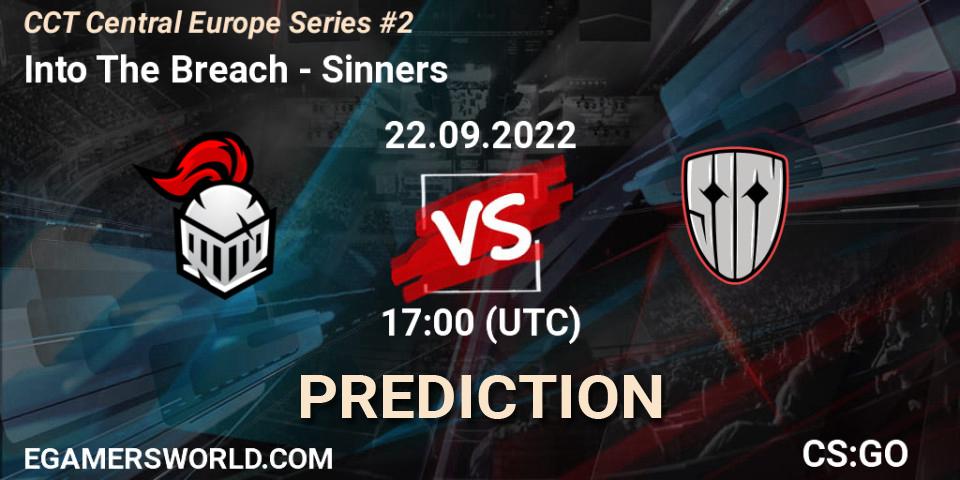 Into The Breach - Sinners: прогноз. 22.09.2022 at 17:30, Counter-Strike (CS2), CCT Central Europe Series #2