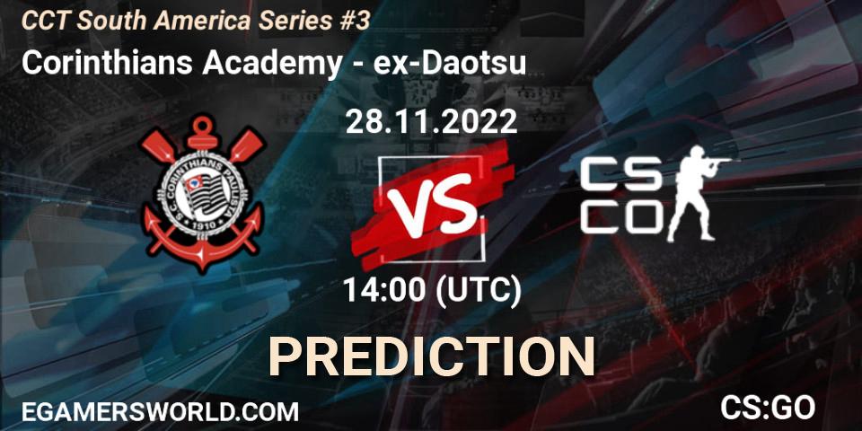 Corinthians Academy - ex-Daotsu: прогноз. 28.11.22, CS2 (CS:GO), CCT South America Series #3