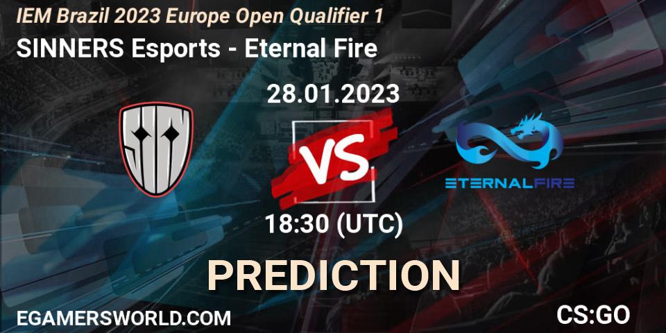 SINNERS Esports - Eternal Fire: прогноз. 28.01.23, CS2 (CS:GO), IEM Brazil Rio 2023 Europe Open Qualifier 1