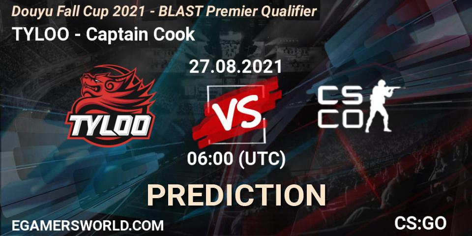 TYLOO - Captain Cook: прогноз. 27.08.2021 at 06:10, Counter-Strike (CS2), Douyu Fall Cup 2021 - BLAST Premier Qualifier
