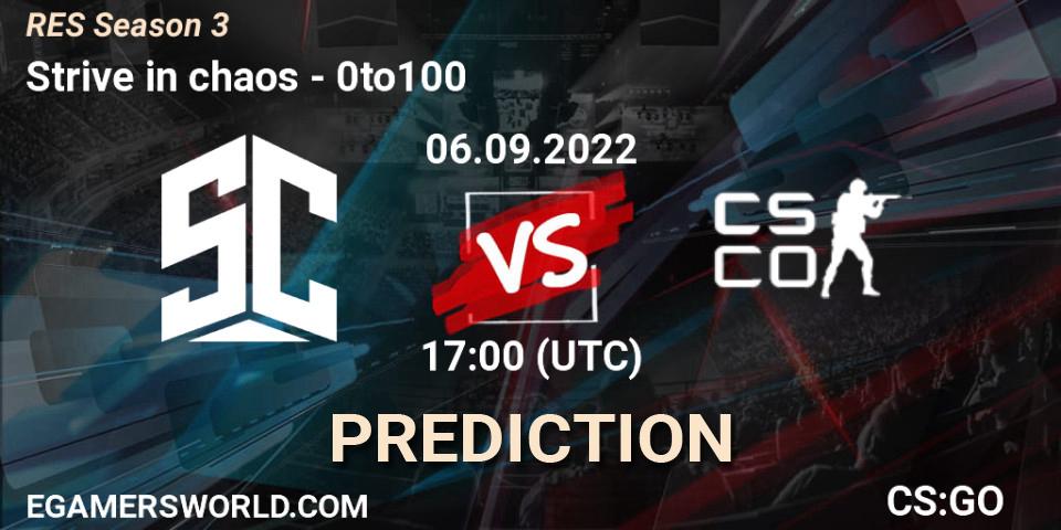 Strive in chaos - 0to100: прогноз. 06.09.2022 at 17:50, Counter-Strike (CS2), RES Season 3