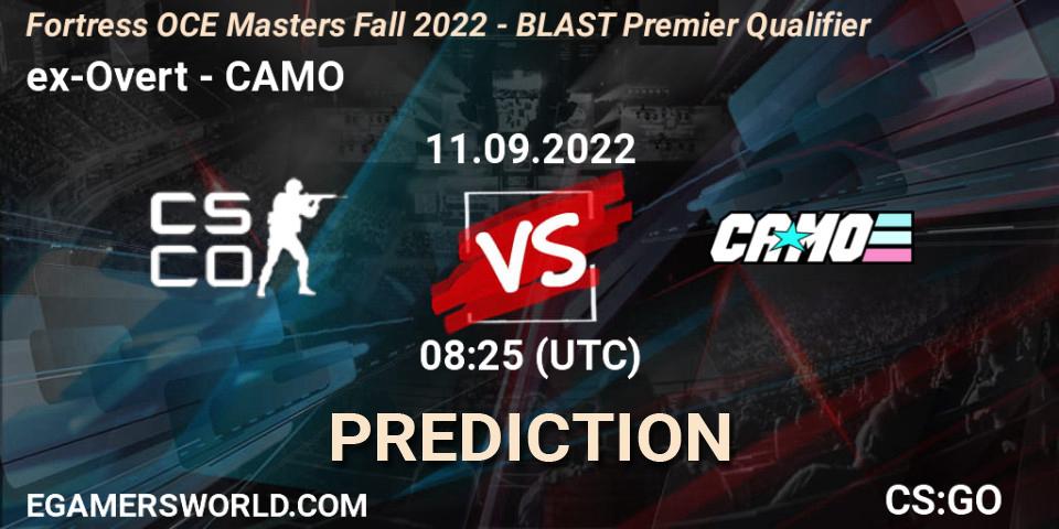 ex-Overt - CAMO: прогноз. 11.09.2022 at 08:35, Counter-Strike (CS2), Fortress OCE Masters Fall 2022 - BLAST Premier Qualifier