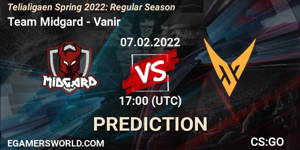 Team Midgard - Vanir: прогноз. 07.02.2022 at 17:00, Counter-Strike (CS2), Telialigaen Spring 2022: Regular Season