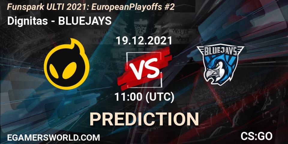 Dignitas - BLUEJAYS: прогноз. 19.12.2021 at 11:00, Counter-Strike (CS2), Funspark ULTI 2021: European Playoffs #2